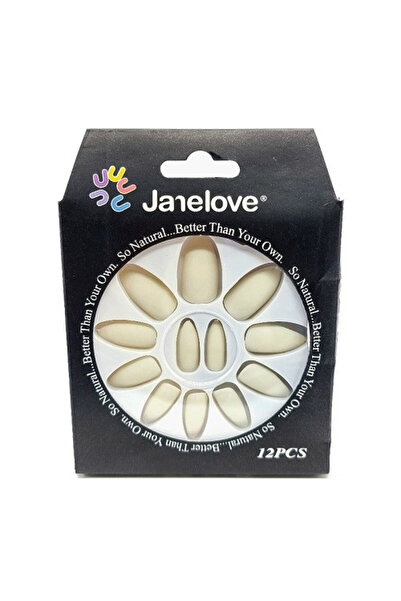 janelove Sada 12 Unghii False cu aspect mat, Janelove, Matte, Natur