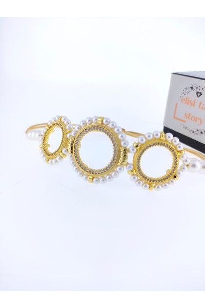 elisitakistory Altın Takmak Için 3 Lü Bileklik 2çeyrek 1yarım Altın Altın Kaplama Çerçeveli