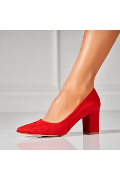 Joana Ferris Red Suede Women's Heeled Shoes