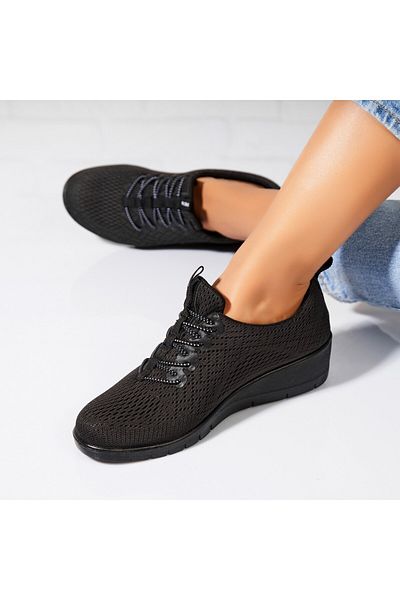 Joana Women's casual shoes in black from Veya Textile