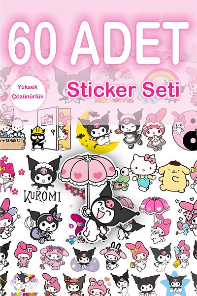 Grafikup 60 Stickers - Pen Laptop Notebook Water Bottle Label