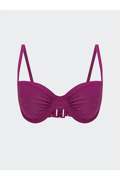 LC Waikiki LCW DREAM Γυναικείο μπικίνι με φούξια ραμμένο μαξιλαράκι με κορδόνι