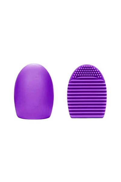 Makeup Brush Egg - Silikonové příslušenství k čištění štětců na make-up, fial...