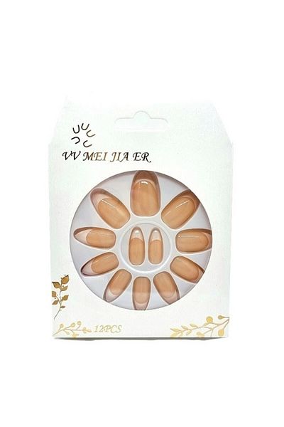 Meijer Set of 12 Unghii False French, VV Meijiaer, 02