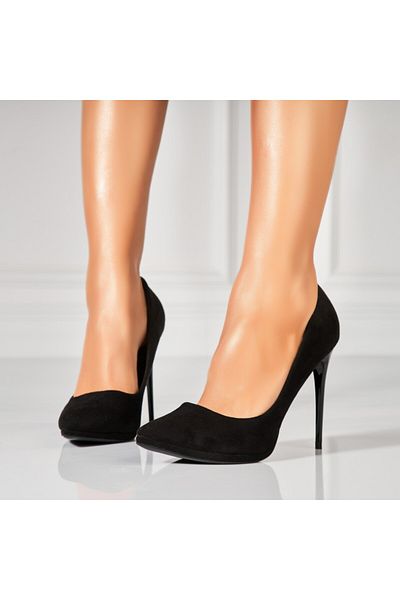 Joana Pantofi dama stiletto Negri din Piele Ecologica Intoarsa Ezrie2