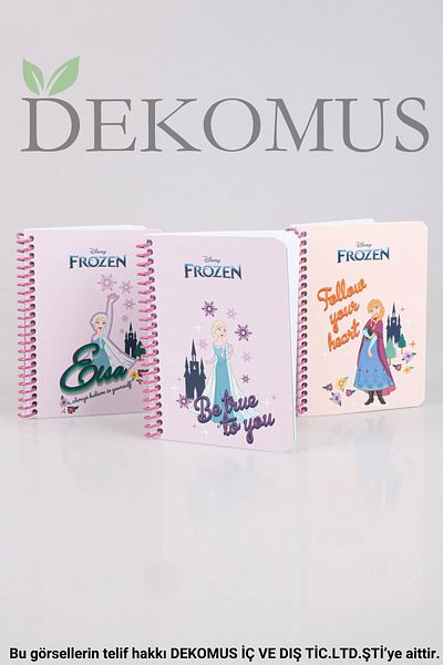 Disney Dekomus with Licensed Elsa Frozen "Single" Spiralli A6 80 Sheet Notepad
