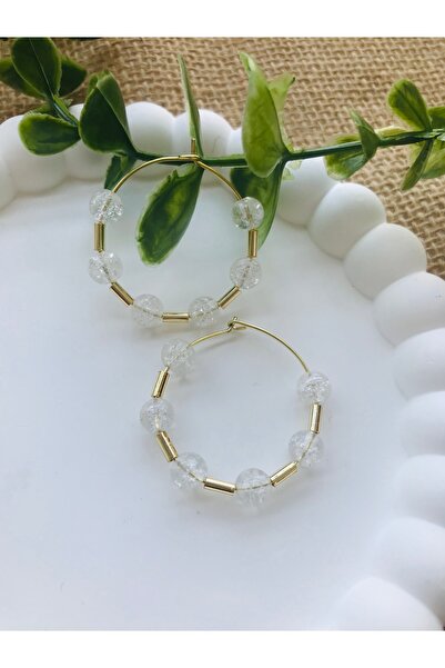 Luba Necef Natural Stone Hoop Earrings