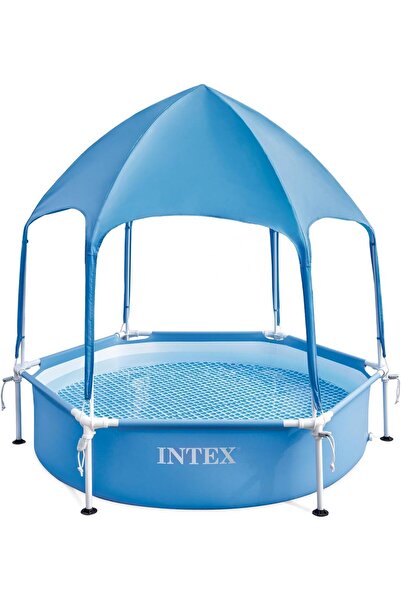 Intex Above-Ground Metal Frame Pool with Canopy (28209EP) — Built-in Mister, 1.8m x 0.38m, 700 L