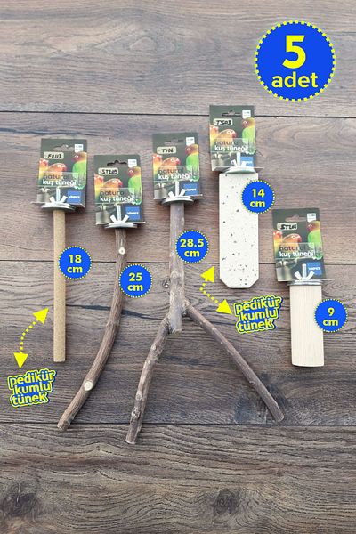 Vixpet Venty (5 Pieces) Parrot Cage Perch Set |   Budgie, Sevda, Forpus, Paradise - M438