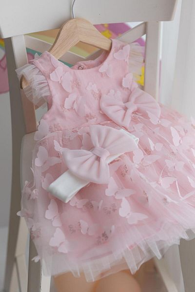 PİTABABY 3D Butterfly Patterned Girl's Dress