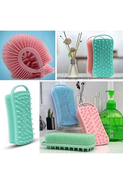 emt pazarlama ®   فرشاة حمام للجسم من السيليكون مع تأثير تقشير وتدليك ذاتي اللصق