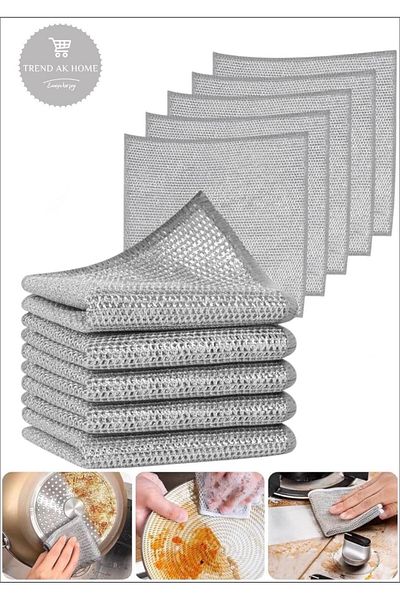 OSKAR FIRÇA Dish Cloth Steel Wire Hard Dirt Cloth 3 Pcs