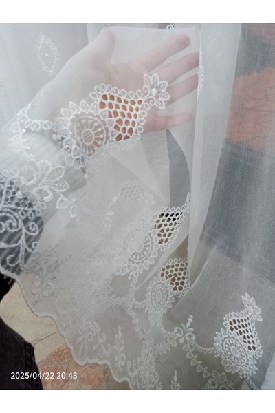 Store Taçhome serpme desenli tül perde