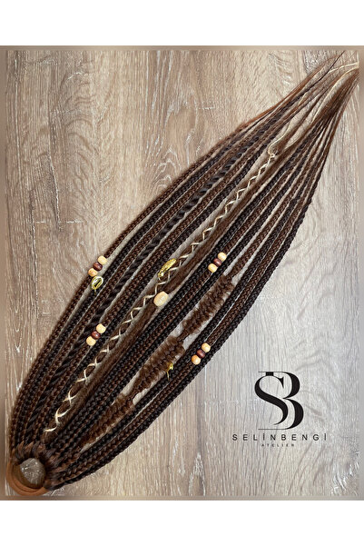 Selin Bengi Rasta Mix Afrika Örgü Toka 15 Li - Kahverengi