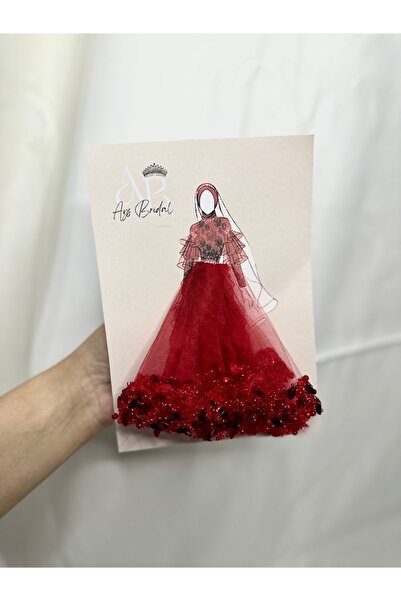 AYS Ucu işlemeli gelin el mendili