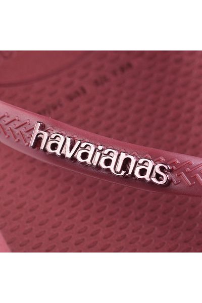 Havaianas Papuci violet pentru femei cu logo metalic - 4148257
