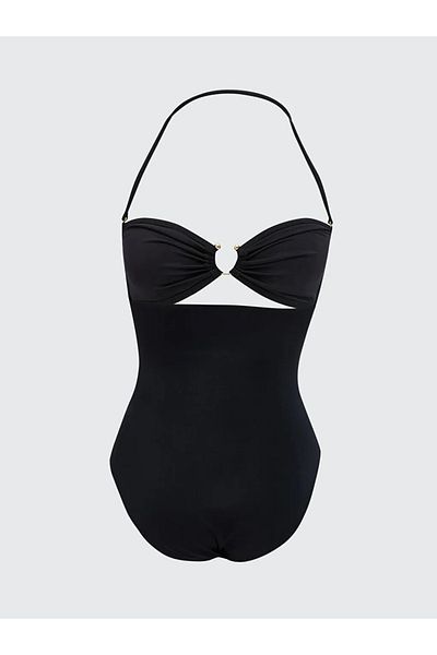 LC Waikiki Lcw Dream Black Women's Swimsuit with Removable Pad