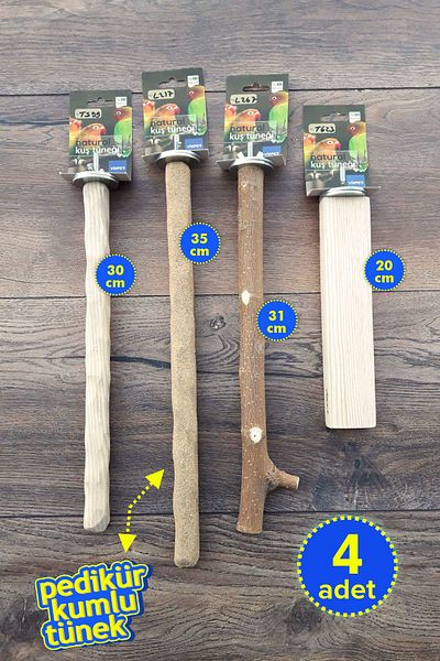 Vixpet Set of 4 Parrot Perches: Sultan, Monk, Konur, Lori, Sevda, Senegal, Kakariki, Rozella