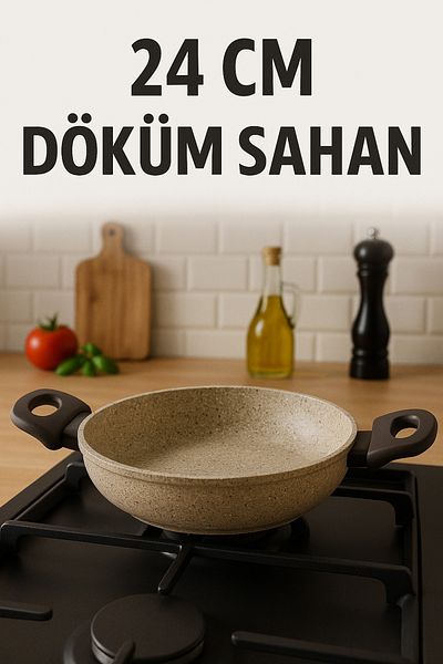 FİTHOME 24 cm Pilaf Cast Granite Non-Stick Pan