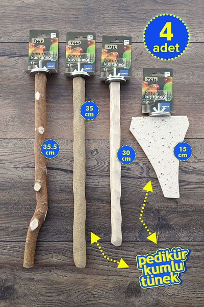 Vixpet Venty Set of 4 Parrot Perches |   Sultan, Monk, Konur, Lori, Muhabbet, Sevda, Senegal, Kakariki M445