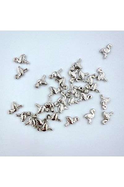 yiğit aksesuar 25 Pieces Swan Silver Non-Tarnish Bracelet Necklace Anklet Spacer