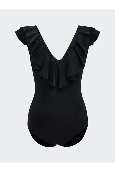 LC Waikiki Lcw Dream Black V-Neck Women's Swimsuit