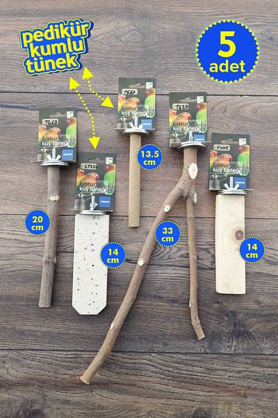 Vixpet Venty (5 Pieces) Parrot Perch Set |   Sultan, Muhabbet, Sevda, Forpus, Paradise, Kakariki - M444