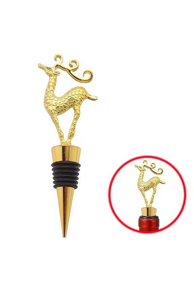 BGA 1Pcs Wine Stopper Bottle Champagne Deer Figure Wine Stopper