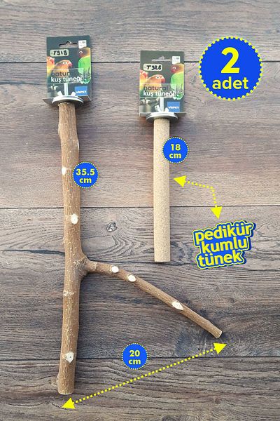 Vixpet Venty 2 Pieces Parrot Perch Set |   Sultan, Monk, Konur, Lori, Muhabbet, Senegal, Kakariki - M461