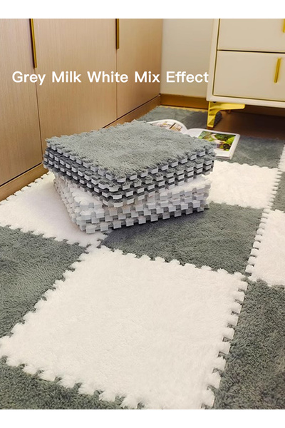 sharpdo 10-Piece Bedroom Splicing Thick Plush Carpet Set 30*30CM