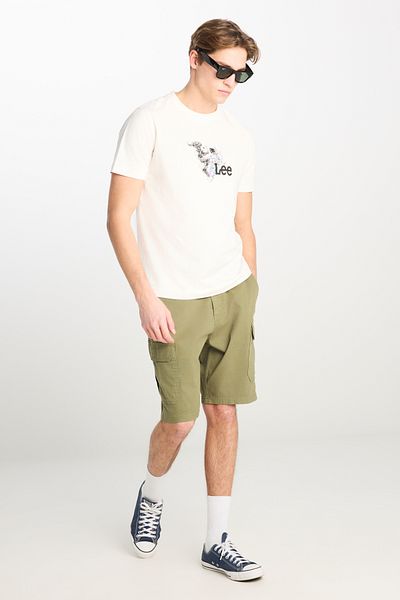 Lee Regular Fit Normal Cut Normal Waist Khaki Shorts