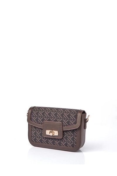 Kayra Coffee Option for Monogram Pattern Baguette Bag