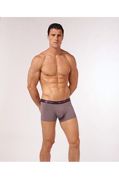 Emporio Armani Ανδρικό Soft Modal Περιεχόμενο Elastic Purple Boxer με λογότυπο