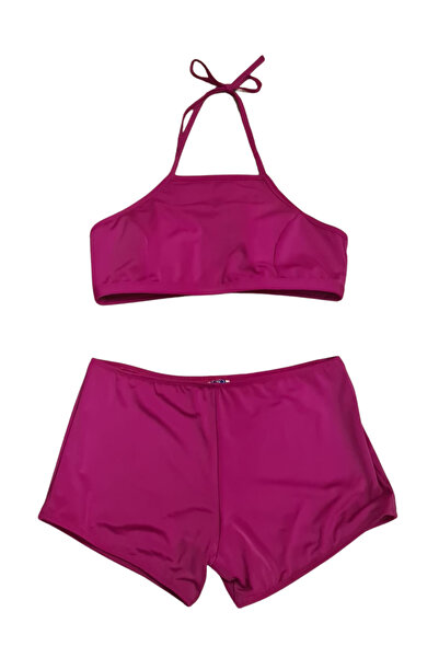 Butik مجموعة بيكيني شورت نسائي باللون الوردي من Glowzia