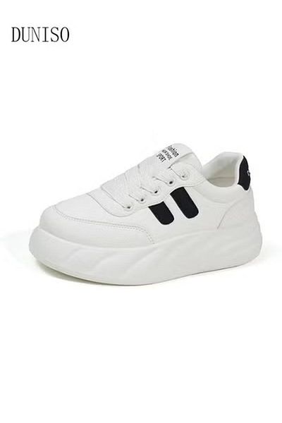 Generic Duniso Women's Platform Sneakers Low-top Walking Shoes Comfortable Lace-up Fashion Casual Shoes