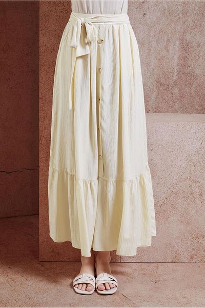 Alvina 60590 Model Belted Hijab Skirt