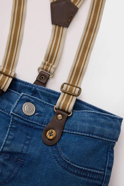 DeFacto Baby Boy Pants Suspender Jean Shorts C2289A525Sm