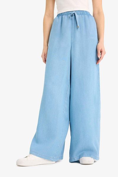 DeFacto Pull on Long Delicious Jeans, High Waist Long Pants D8235Ax25Sm