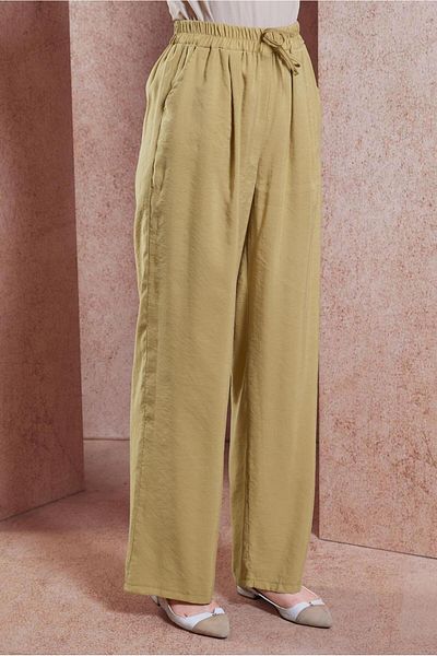 Alvina 70736 Model Elastic Waist Modal Trousers