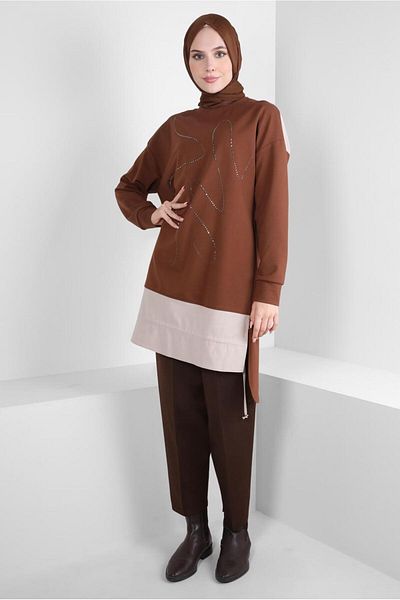 Alvina STONE PRINTED TRACKSUIT TUNIC 44182