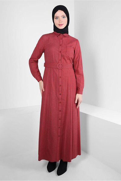 Alvina Stripes Patterned Dress 40198-1