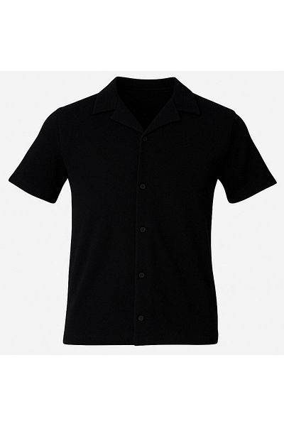 trender Apaş Collar Black Men's Shirt 2640