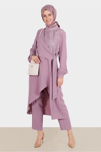 Alvina LOCATED DUAL PANT WITH TIE DETAILSET 30283