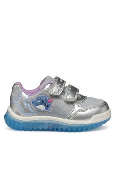 Geox adidași pentru fete B5561A-0AJAS argintiu