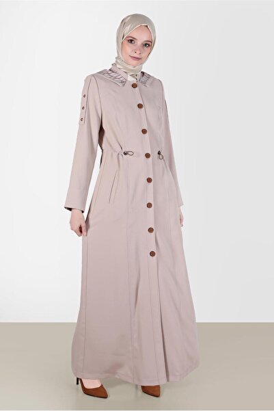 Alvina Hooded Buttoned Overcoat 10546