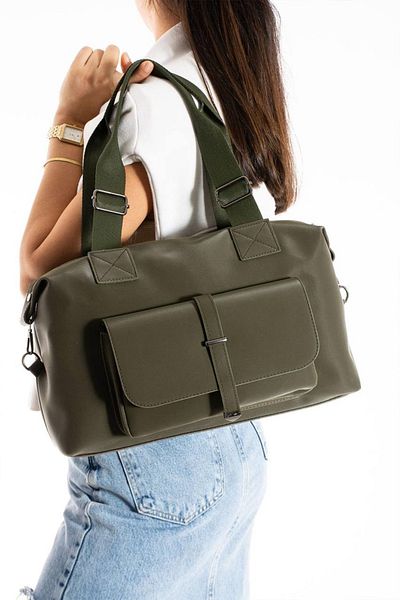 Berlin bags Wide Large Size Women's Shoulder and Hand Bag with 3 Compartments and Inner Lining