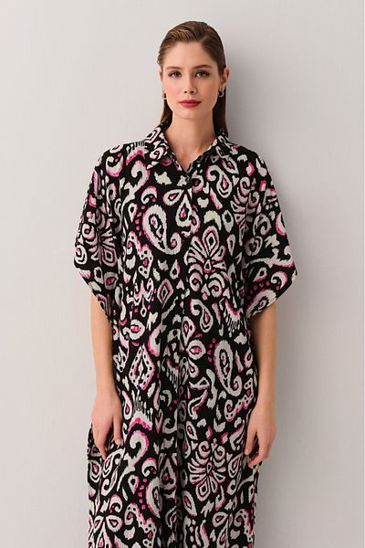 SUWEN Catherine Patterned Beach Dress