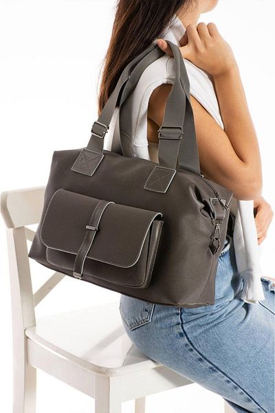 Berlin bags Wide Large Size Women's Shoulder and Hand Bag with 3 Compartments and Inner Lining