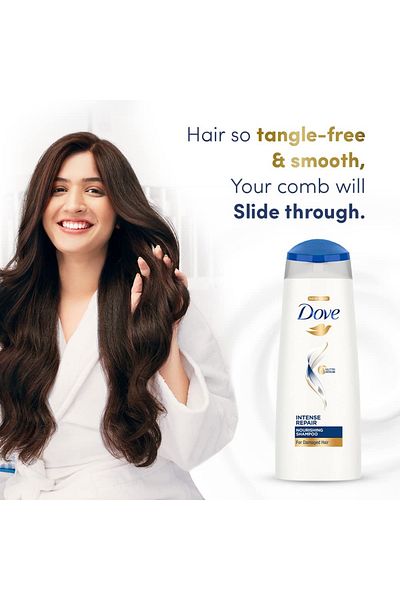 Dove Intensive Repair Shampoo 600 ml Strengthens and Restores Damaged Hair with Keratin