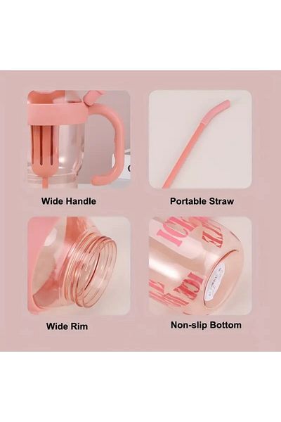 YIWU Large Capacity 1200ml/40.58oz Plastic Sports Water Bottle